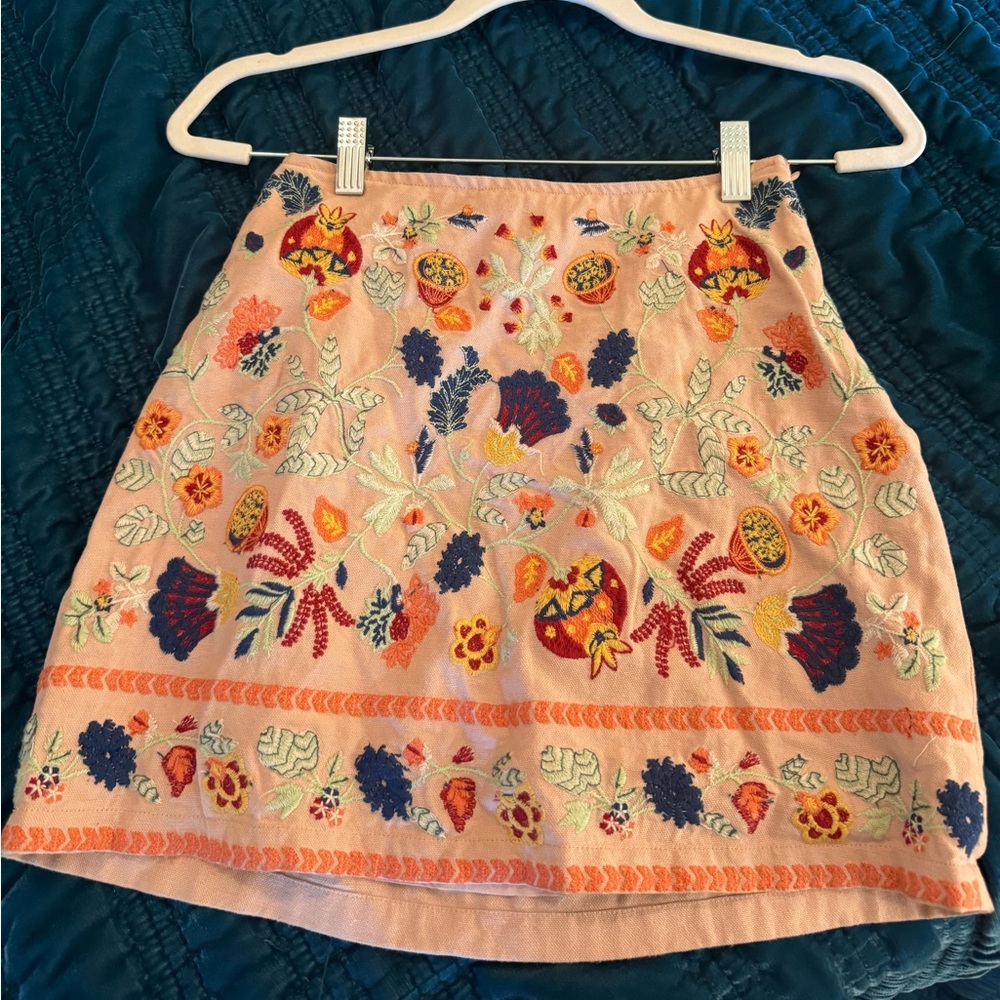Urban Outfitters Embroidered Floral Skirt